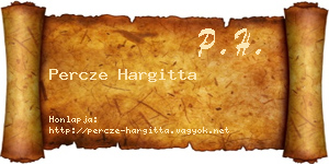 Percze Hargitta névjegykártya